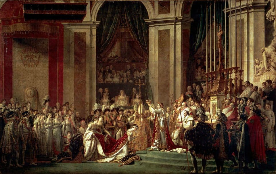 古典主義絵画 ナポレオン一世の戴冠式と皇妃ジョゼフィーヌの戴冠