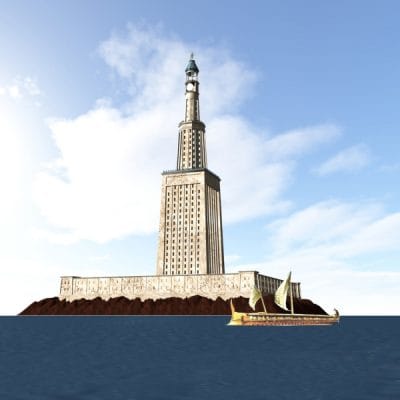 ファロス島の大灯台の想像図