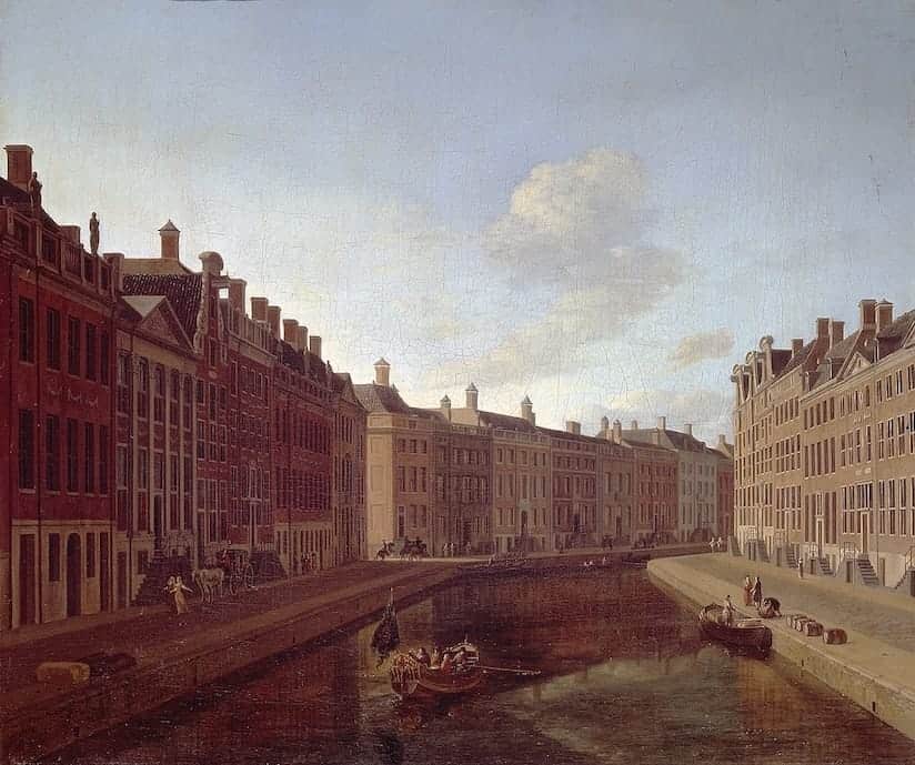 アムステルダム中心部: ジンフェルグラハト内部の17世紀の環状運河地区